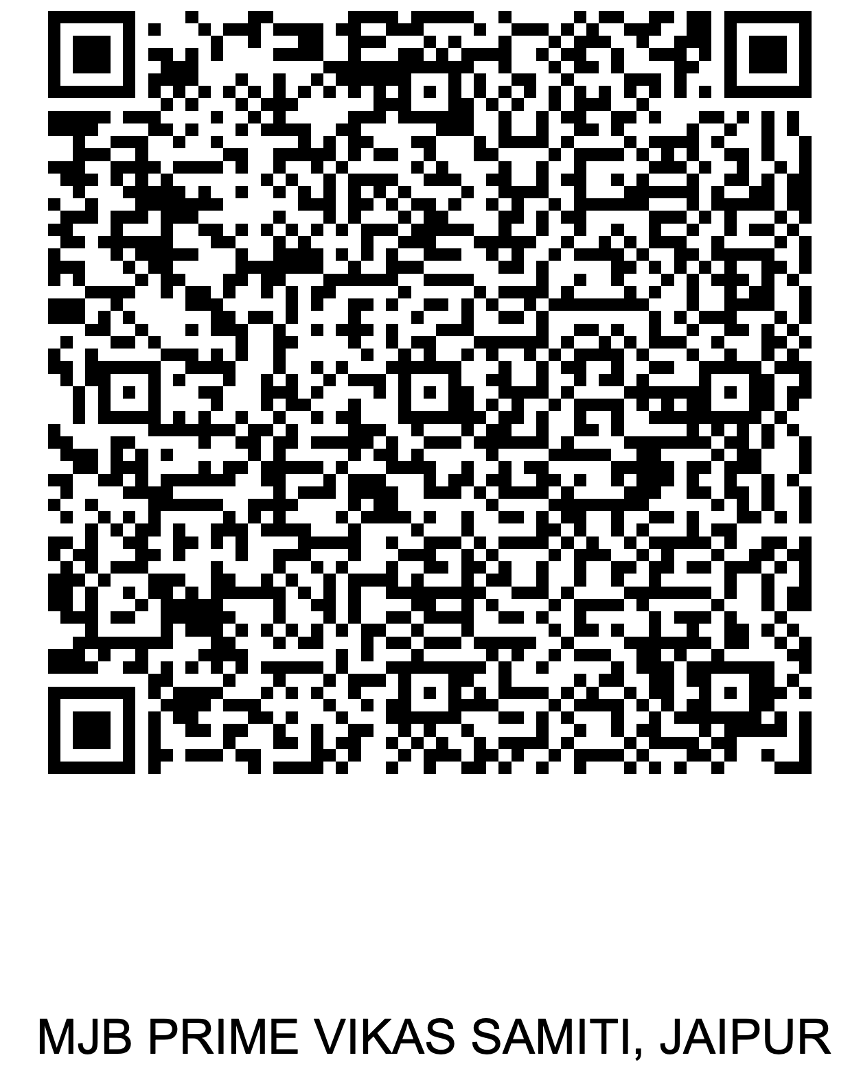 UPI QR code for MJB Prime Vikas Samiti maintenance payments